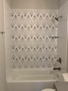 Bathroom tile with bath tub| McKean's Floor to Ceiling