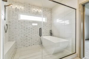 Bathroom tile with bathtub | McKean's Floor to Ceiling